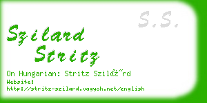 szilard stritz business card